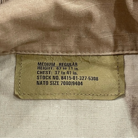 US NAVY SEABEES Desert Camo Camouflage Combat Ripstop Jacket Coat Mens M Regular - Picture 5 of 11